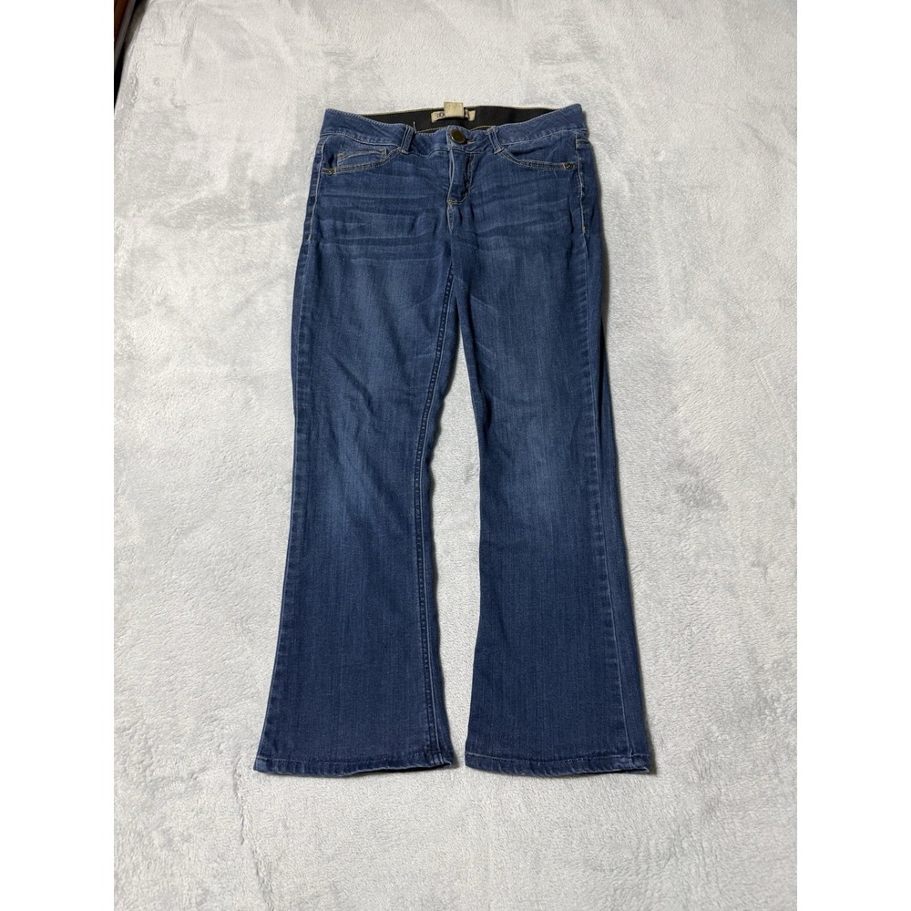 Democracy Jeans Womens 6 Petite Blue Bootcut Denim Stretch Medium Wash 30x25